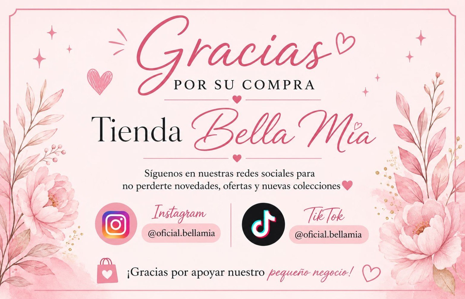 Redes sociales Bella Mía
